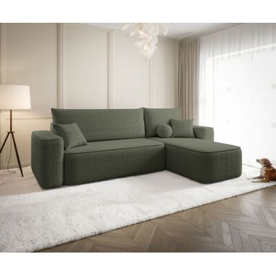 Fun Möbel Ecksofa Schlafsofa Sofa AGEPO Stoff Quelle Moosgrün Ottomane Rechts Fun Möbel Ecksofa Schlafsofa Sofa AGEPO Stoff Quelle Moosgrün Ottomane Rechts