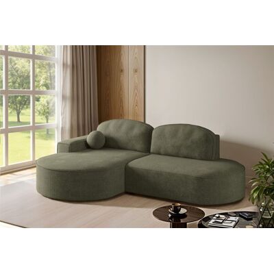 Fun Möbel Ecksofa Schlafsofa Sofa GIRONA Stoff Arena Dunkelgrün Ottomane Links Fun Möbel Ecksofa Schlafsofa Sofa GIRONA Stoff Arena Dunkelgrün Ottomane Links