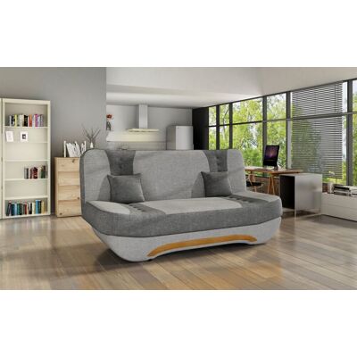 Fun Moebel OUTLET Klick-klack-Sofa Schlafsofa GIANA in Stoff Hellgrau-Grau Fun Moebel OUTLET Klick-klack-Sofa Schlafsofa GIANA in Stoff Hellgrau-Grau