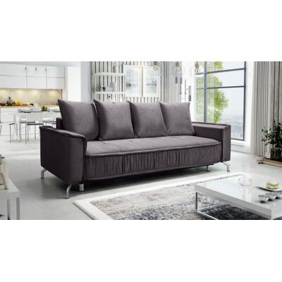 Fun Möbel Schlafsofa Sofa 3-Sitzer FLORENCE Stoff Element Grafit Fun Möbel Schlafsofa Sofa 3-Sitzer FLORENCE Stoff Element Grafit