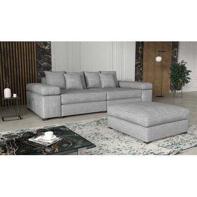 Fun Moebel Big Sofa Megasofa Riesensofa AREZZO inkl. Hocker Stoff Tilia Hellgrau Fun Moebel Big Sofa Megasofa Riesensofa AREZZO inkl. Hocker Stoff Tilia Hellgrau