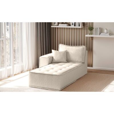 Fun Möbel Ottomane Modul SANDE Stoff Raven Creme Seite Links Fun Möbel Ottomane Modul SANDE Stoff Raven Creme Seite Links