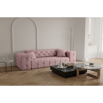 Fun Moebel Sofa Designersofa CHANTAL 3-Sitzer in Stoff Opera Velvet Pink Fun Moebel Sofa Designersofa CHANTAL 3-Sitzer in Stoff Opera Velvet Pink