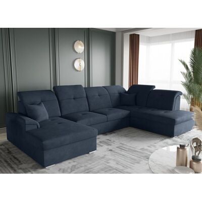 Fun Moebel Wohnlandschaft Schlafsofa FREJA Stoff Brooklyn Marine Langer Schenkel Rechts Fun Moebel Wohnlandschaft Schlafsofa FREJA Stoff Brooklyn Marine Langer Schenkel Rechts