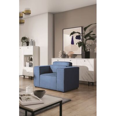 Fun Möbel Sessel Designersessel WALDO in Stoff Poso Blau Fun Möbel Sessel Designersessel WALDO in Stoff Poso Blau