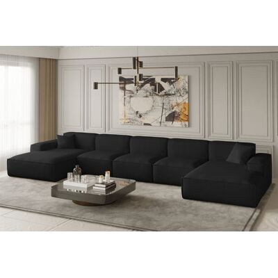 Fun Moebel - CELES XL - Opera Velvet - Schwarz - Sofa Fun Moebel - CELES XL - Opera Velvet - Schwarz - Sofa