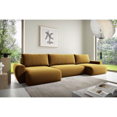 Fun Möbel Wohnlandschaft Schlafsofa GALAN Stoff Poso Honiggelb Fun Möbel Wohnlandschaft Schlafsofa GALAN Stoff Poso Honiggelb