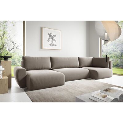 Fun Möbel Wohnlandschaft Schlafsofa GALAN Stoff Poso Beige Ottomane Links Fun Möbel Wohnlandschaft Schlafsofa GALAN Stoff Poso Beige Ottomane Links
