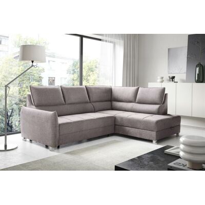 Fun Möbel Ecksofa Schlafsofa Sofa MARNO in Stoff Chill Me Hellgrau Ottomane Rechts Fun Möbel Ecksofa Schlafsofa Sofa MARNO in Stoff Chill Me Hellgrau Ottomane Rechts