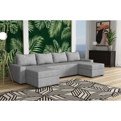 Fun Möbel Wohnlandschaft Schlafsofa Sofa AGNETA Stoff Lincoln Hellgrau Fun Möbel Wohnlandschaft Schlafsofa Sofa AGNETA Stoff Lincoln Hellgrau
