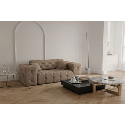 Fun Moebel - CHANTAL - 2-Sitzer - Opera Velvet Taupe - Sofa Fun Moebel - CHANTAL - 2-Sitzer - Opera Velvet Taupe - Sofa
