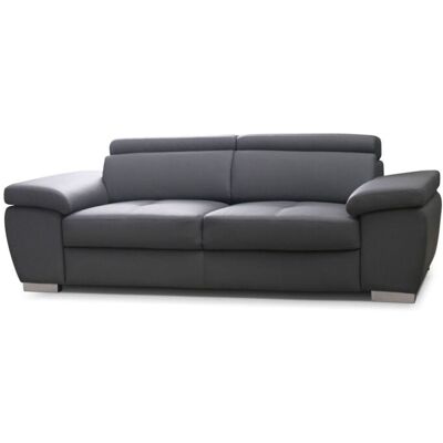 Fun Moebel ROXI - Grau - 3-Sitzer - Kunstleder - Sofa Fun Moebel ROXI - Grau - 3-Sitzer - Kunstleder - Sofa
