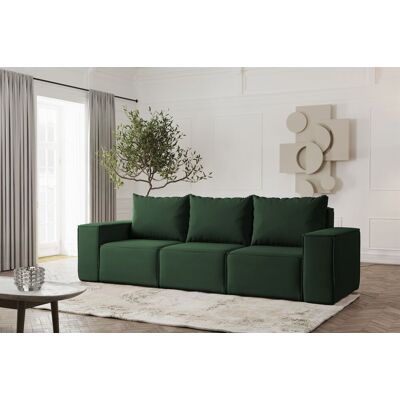 Fun Möbel Sofa Designersofa ESTELLE 3-Sitzer in Stoff Opera Velvet Dunkelgrün Fun Möbel Sofa Designersofa ESTELLE 3-Sitzer in Stoff Opera Velvet Dunkelgrün
