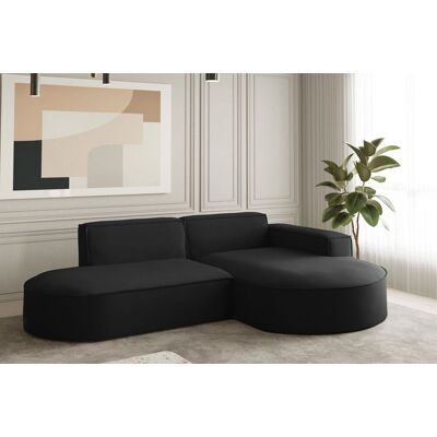Fun Moebel - PALMA XS - Schwarz - Opera Velvet - Ecksofa Fun Moebel - PALMA XS - Schwarz - Opera Velvet - Ecksofa