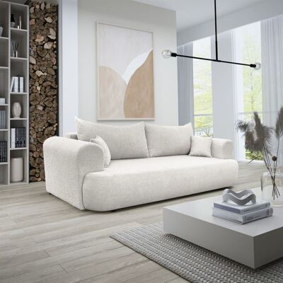 Fun Möbel Sofa Schlafsofa 3-Sitzer ANIKE Stoff Now or Never Creme Fun Möbel Sofa Schlafsofa 3-Sitzer ANIKE Stoff Now or Never Creme