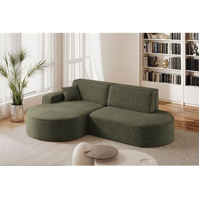 Fun Möbel Ecksofa Schlafsofa Sofa VENEDIG Stoff Arena Dunkelgrün Ottomane Links Fun Möbel Ecksofa Schlafsofa Sofa VENEDIG Stoff Arena Dunkelgrün Ottomane Links