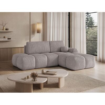 Fun Moebel Ecksofa mit Schlaffunktion Sofa PLAY Stoff Tilia Silbergrau Ottomane Rechts Fun Moebel Ecksofa mit Schlaffunktion Sofa PLAY Stoff Tilia Silbergrau Ottomane Rechts