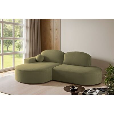Fun Möbel Ecksofa Schlafsofa Sofa GIRONA Stoff Salvador Olivgrün Ottomane Links Fun Möbel Ecksofa Schlafsofa Sofa GIRONA Stoff Salvador Olivgrün Ottomane Links