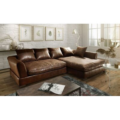 Fun Moebel - TIZIAN - Wildlederoptik-Braun - Ottomane Rechts - Sectional sofa Fun Moebel - TIZIAN - Wildlederoptik-Braun - Ottomane Rechts - Sectional sofa