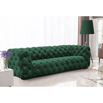 Fun Moebel Sofa Designersofa NATALIE 4-Sitzer in Stoff Riviera Grün Fun Moebel Sofa Designersofa NATALIE 4-Sitzer in Stoff Riviera Grün