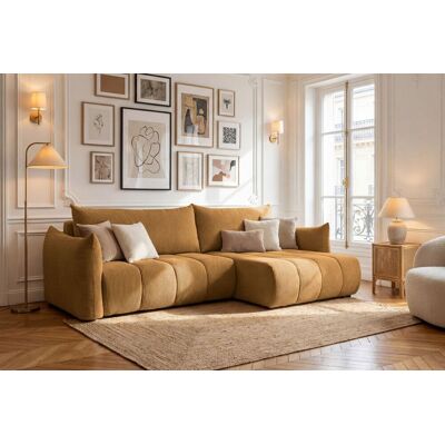 Fun Möbel Ecksofa Schlafsofa ONTARIO in Stoff Poso Senfgelb Ottomane Rechts Fun Möbel Ecksofa Schlafsofa ONTARIO in Stoff Poso Senfgelb Ottomane Rechts