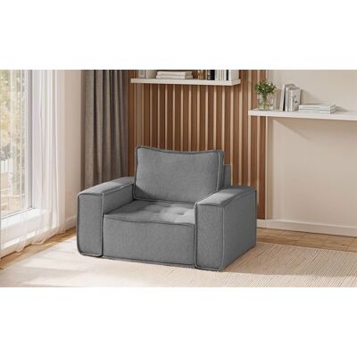 Fun Möbel Sessel Designersessel SANDE Stoff Raven Grau Fun Möbel Sessel Designersessel SANDE Stoff Raven Grau