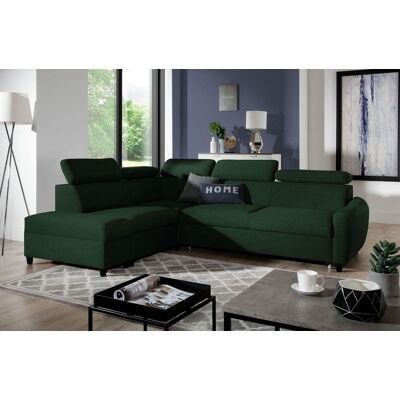 Fun Möbel Ecksofa Schlafsofa Sofa ANTON in Stoff Esito Dunkelgrün Ottomane Links Fun Möbel Ecksofa Schlafsofa Sofa ANTON in Stoff Esito Dunkelgrün Ottomane Links