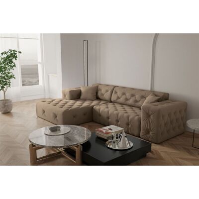 Fun Moebel - CHANTAL - Taupe - Ottomane Links - Sofa Fun Moebel - CHANTAL - Taupe - Ottomane Links - Sofa