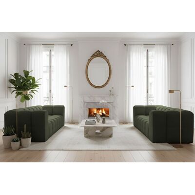Fun Möbel Sofaset Designersofa SOLVIE 4-4 in Stoff Tiffani Grün Fun Möbel Sofaset Designersofa SOLVIE 4-4 in Stoff Tiffani Grün