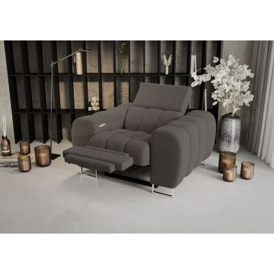 Fun Moebel Sessel mit Relaxfunktion BASTIEN RELAX in Stoff Aragon Dunkelgrau Fun Moebel Sessel mit Relaxfunktion BASTIEN RELAX in Stoff Aragon Dunkelgrau