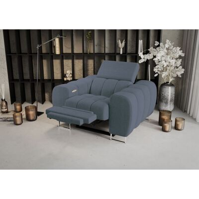 Fun Moebel Sessel mit Relaxfunktion BASTIEN RELAX in Stoff Gemma Blau Fun Moebel Sessel mit Relaxfunktion BASTIEN RELAX in Stoff Gemma Blau