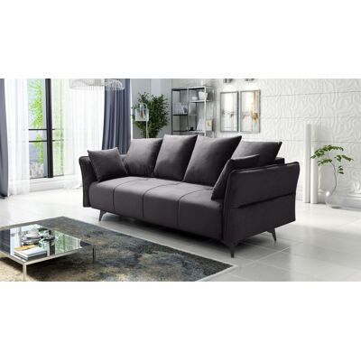 Fun Möbel Schlafsofa Sofa 3-Sitzer SADIE Stoff Element Grafit Fun Möbel Schlafsofa Sofa 3-Sitzer SADIE Stoff Element Grafit