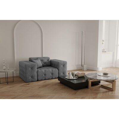 Fun Moebel - CHANTAL - Opera Velvet - Grau - Sessel Fun Moebel - CHANTAL - Opera Velvet - Grau - Sessel