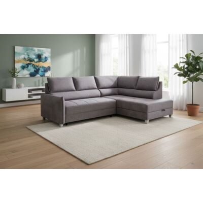 Fun Möbel Ecksofa Schlafsofa Sofa MARNO in Stoff Chill Me Grau Ottomane Rechts Fun Möbel Ecksofa Schlafsofa Sofa MARNO in Stoff Chill Me Grau Ottomane Rechts