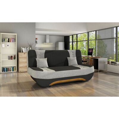 Fun Moebel Klick-klack-Sofa Schlafsofa KANDY in Stoff Sawana Schwarz-Hellgrau Fun Moebel Klick-klack-Sofa Schlafsofa KANDY in Stoff Sawana Schwarz-Hellgrau