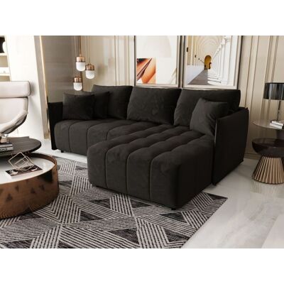 Fun Möbel Ecksofa Schlafsofa TREVISO Stoff Monolith Dunkelgrau Ottomane Rechts Fun Möbel Ecksofa Schlafsofa TREVISO Stoff Monolith Dunkelgrau Ottomane Rechts