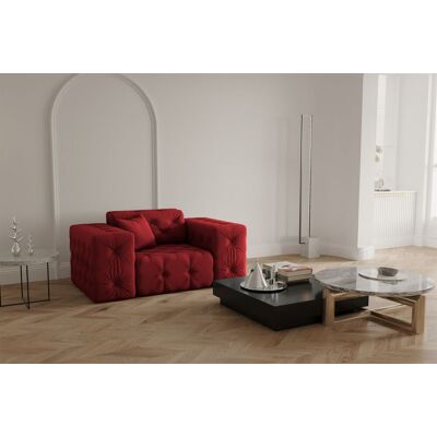 Fun Moebel Sessel Designersessel CHANTAL in Stoff Opera Velvet Rubinrot Fun Moebel Sessel Designersessel CHANTAL in Stoff Opera Velvet Rubinrot