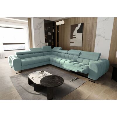 Fun Moebel Ecksofa Schlafsofa BASTIEN RELAX in Stoff Moly Sky Ottomane Links Fun Moebel Ecksofa Schlafsofa BASTIEN RELAX in Stoff Moly Sky Ottomane Links
