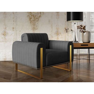 Fun Möbel Sessel Designersessel VALERIE in Stoff Elisa Velvet Anthrazit Fun Möbel Sessel Designersessel VALERIE in Stoff Elisa Velvet Anthrazit