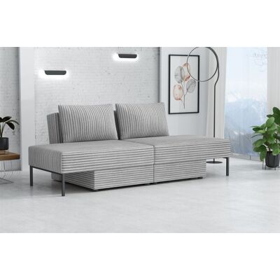 Fun Möbel Sofa mit Schlaffunktion GORKA 3in1 – Bett, Liege & Sofa in Stoff Velo Hellgrau Fun Möbel Sofa mit Schlaffunktion GORKA 3in1 – Bett, Liege & Sofa in Stoff Velo Hellgrau