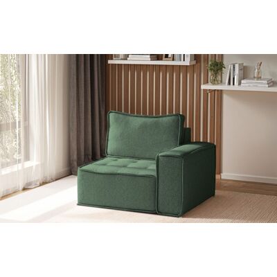 Fun Möbel Sessel SANDE 1-Sitzer Modul Stoff Raven Flaschengrün Seite Rechts Fun Möbel Sessel SANDE 1-Sitzer Modul Stoff Raven Flaschengrün Seite Rechts
