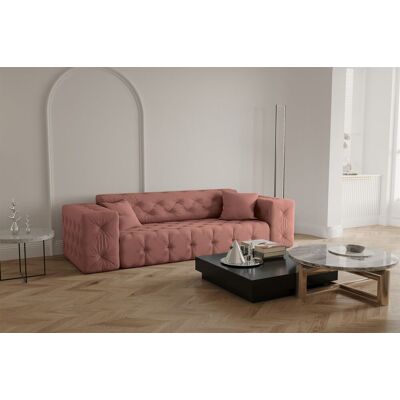 Fun Moebel - CHANTAL - Koralle - Opera Velvet - Sofa Fun Moebel - CHANTAL - Koralle - Opera Velvet - Sofa