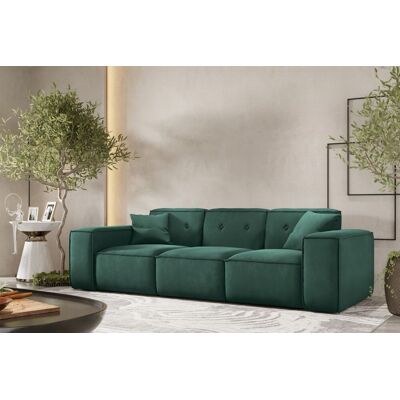 Fun Möbel Sofa Designersofa CESINA 3-Sitzer in Stoff Opera Velvet Grün Fun Möbel Sofa Designersofa CESINA 3-Sitzer in Stoff Opera Velvet Grün
