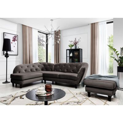 Fun Moebel - CHARLOTTE - Braun - Matt Velvet - Sofa Fun Moebel - CHARLOTTE - Braun - Matt Velvet - Sofa