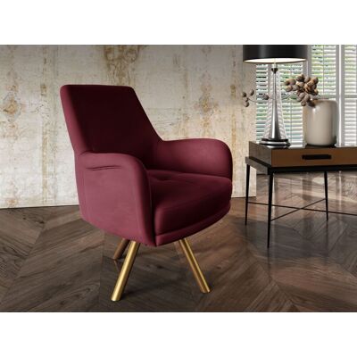 Fun Möbel Sessel Drehsessel VALERIE in Stoff Stoff Elisa Velvet Bordeauxrot Fun Möbel Sessel Drehsessel VALERIE in Stoff Stoff Elisa Velvet Bordeauxrot