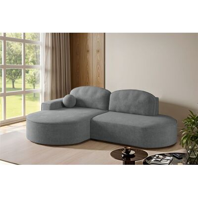 Fun Möbel Ecksofa Schlafsofa Sofa GIRONA Stoff Arena Dunkelgrau Ottomane Links Fun Möbel Ecksofa Schlafsofa Sofa GIRONA Stoff Arena Dunkelgrau Ottomane Links