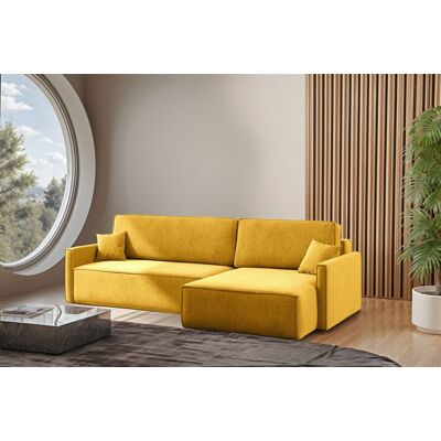 Fun Moebel Ecksofa Schlafsofa Sofa LOUIS Stoff Salvador Honiggelb Ottomane Rechts Fun Moebel Ecksofa Schlafsofa Sofa LOUIS Stoff Salvador Honiggelb Ottomane Rechts