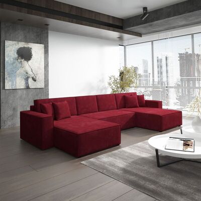 Fun Moebel - CONOR - Bordeauxrot - Kronos - Schlafsofa Fun Moebel - CONOR - Bordeauxrot - Kronos - Schlafsofa