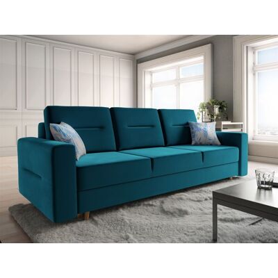 Fun Moebel - BELMIRA - Türkis - Schlaffunktion - Schlafsofa Fun Moebel - BELMIRA - Türkis - Schlaffunktion - Schlafsofa