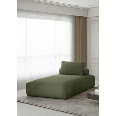 Fun Moebel - CELES - Olivgrün - Scala Stoff - Chaiselongue Fun Moebel - CELES - Olivgrün - Scala Stoff - Chaiselongue